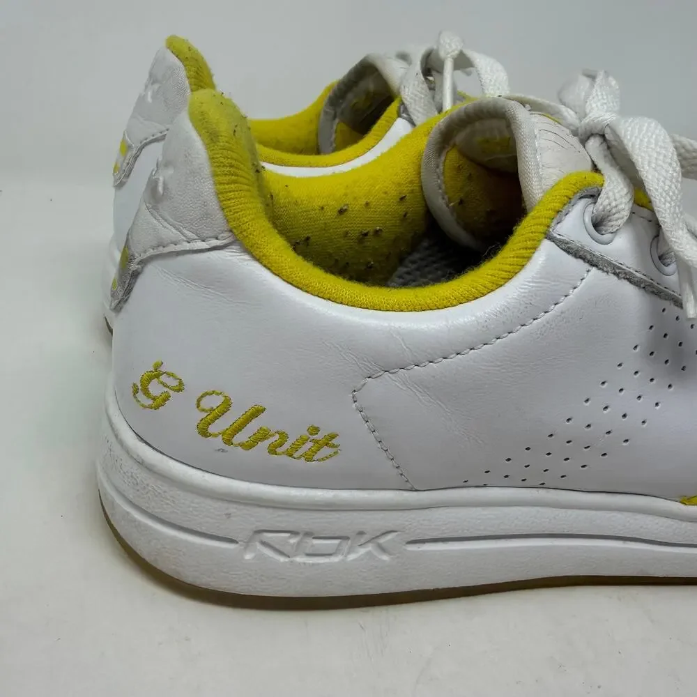 Vintage Reebok G-Unit G6 White Yellow Size Men 7 / Women 8.5 2003 Y2K